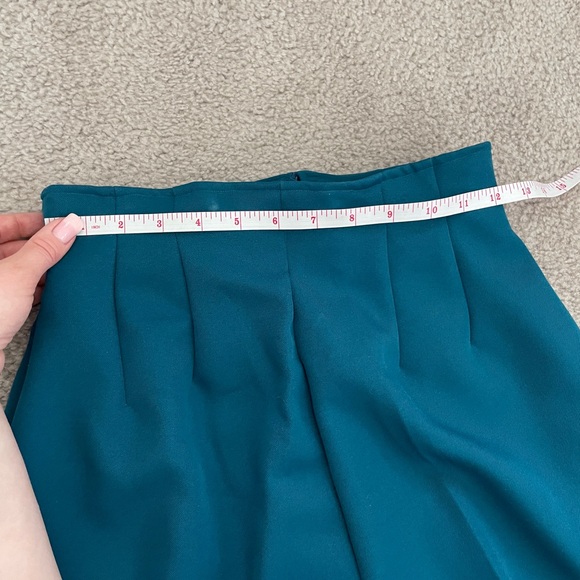 Teal Women's Two-Piece Pantsuit with Gold Buttons - Picture 11 of 12